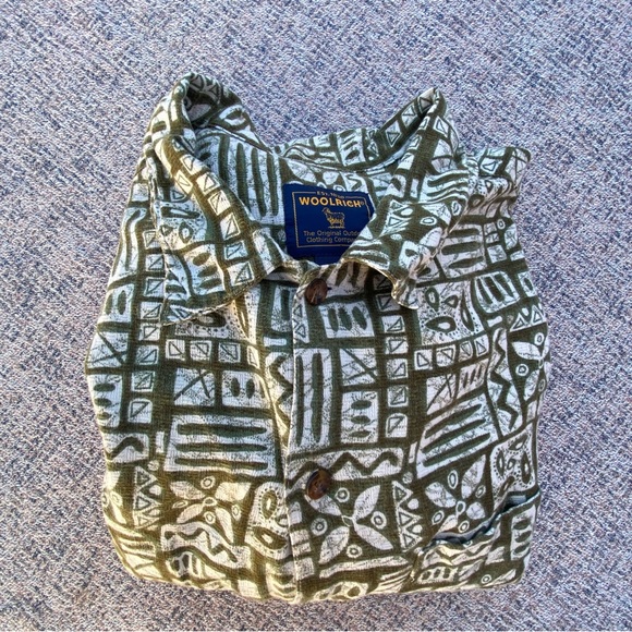 Vintage Woolrich Button Down Shirt Ss size L Xl - Picture 8 of 11